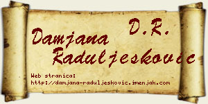 Damjana Raduljesković vizit kartica